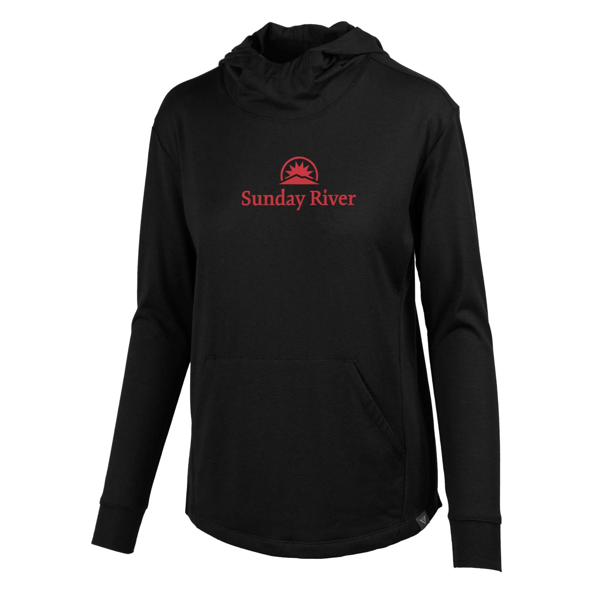 Sunday River Women's Lightweight Tech Hoody Red Chest Logo - Image 2
