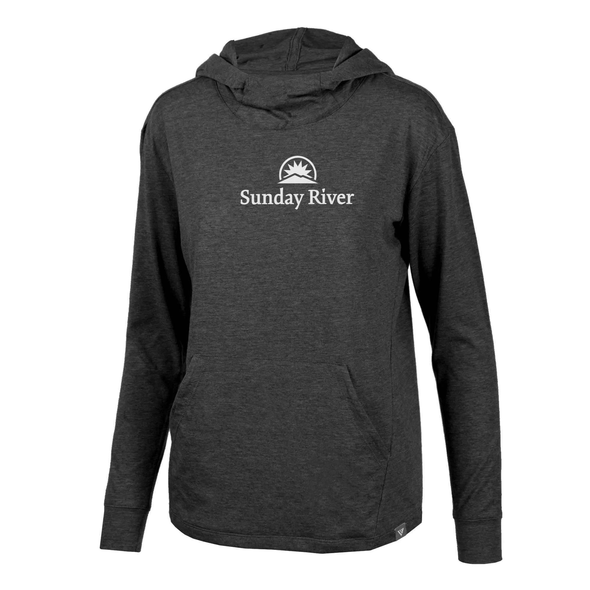 Sunday River Women's Lightweight Tech Hoody White Chest Logo - Image 2