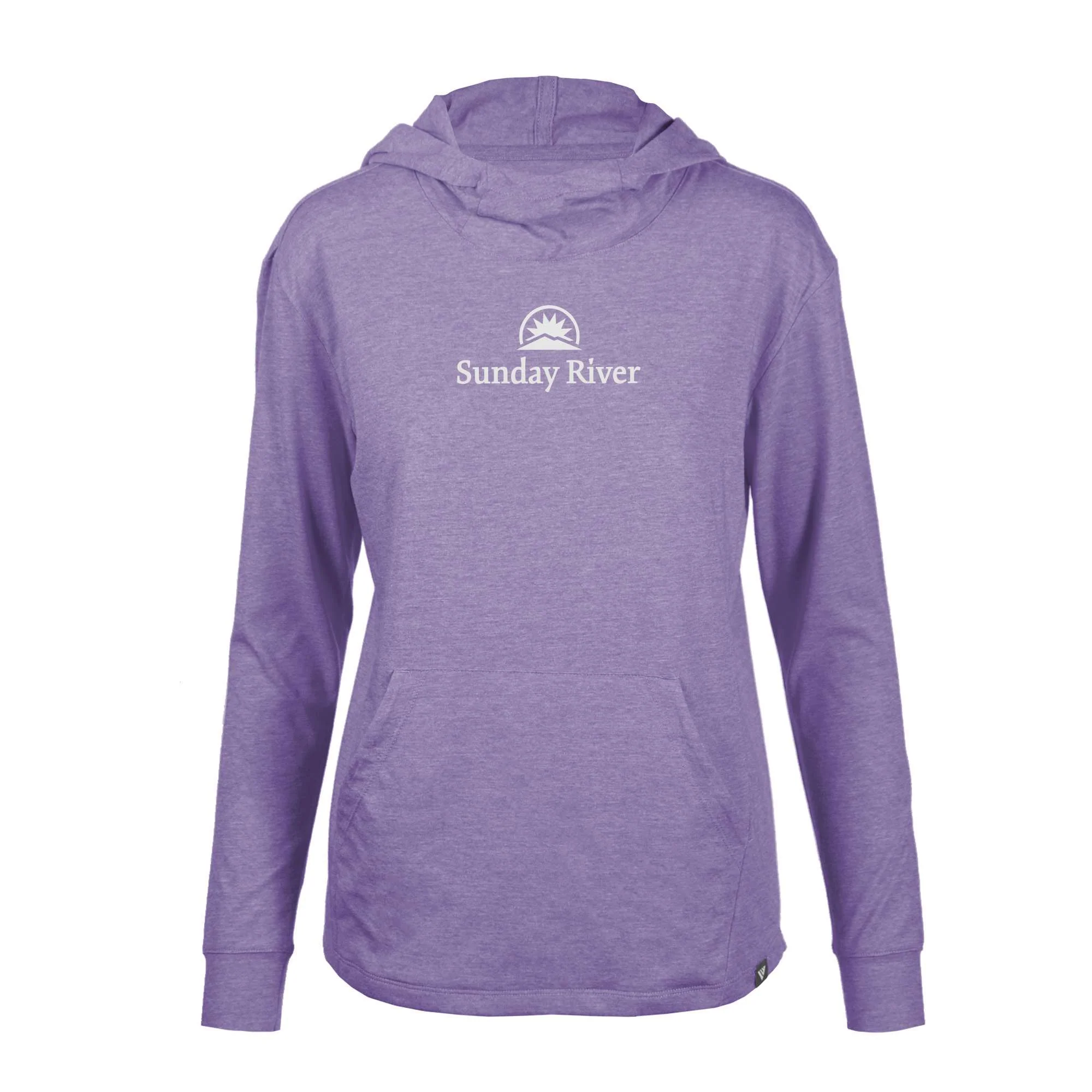Sunday River Women's Lightweight Tech Hoody White Chest Logo - Image 3