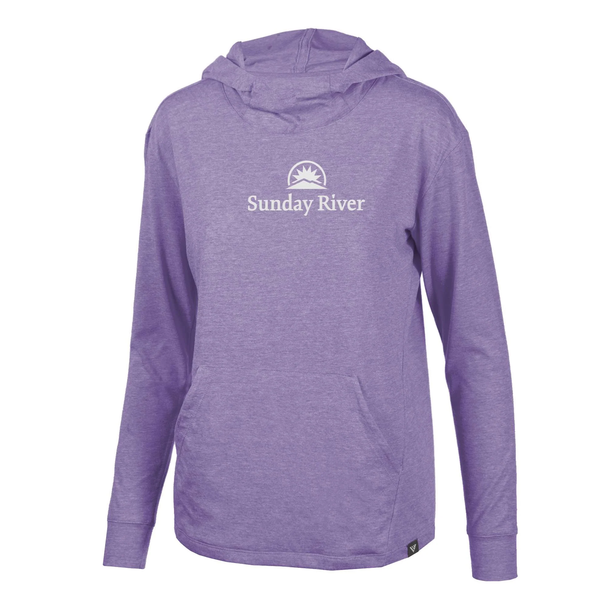 Sunday River Women's Lightweight Tech Hoody White Chest Logo - Image 4