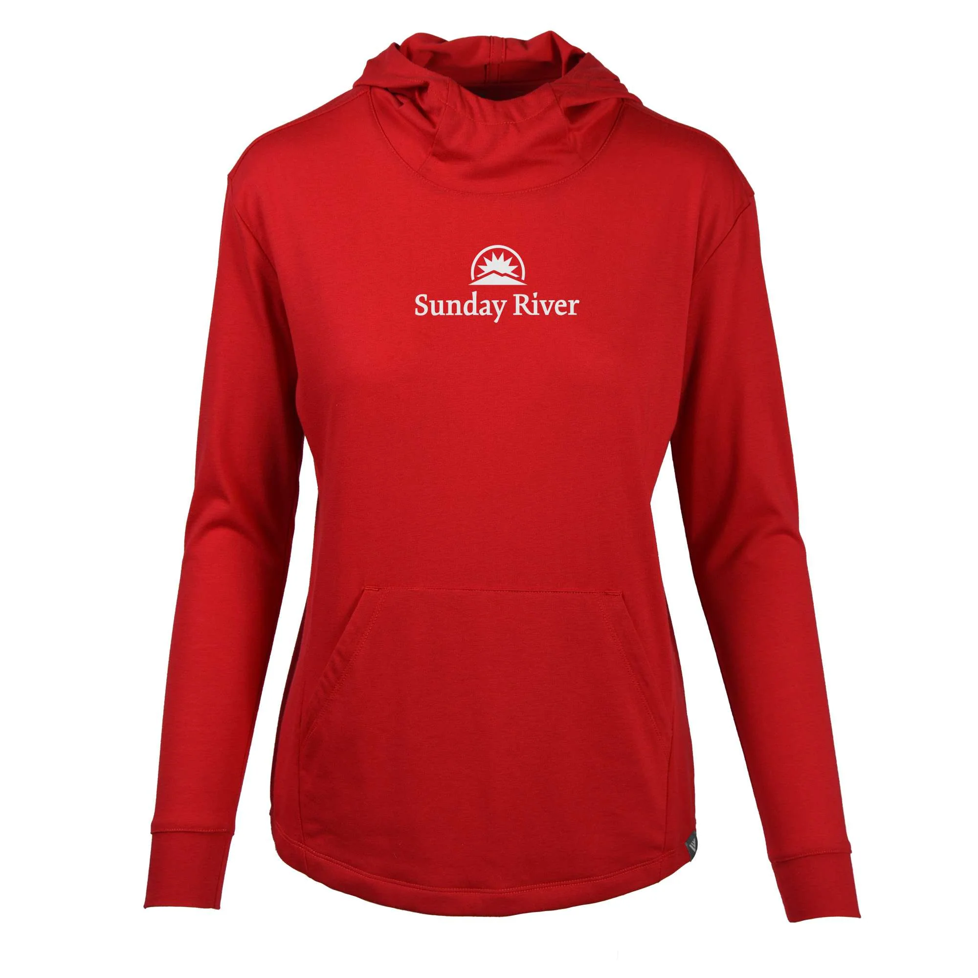 Sunday River Women's Lightweight Tech Hoody White Chest Logo - Image 5