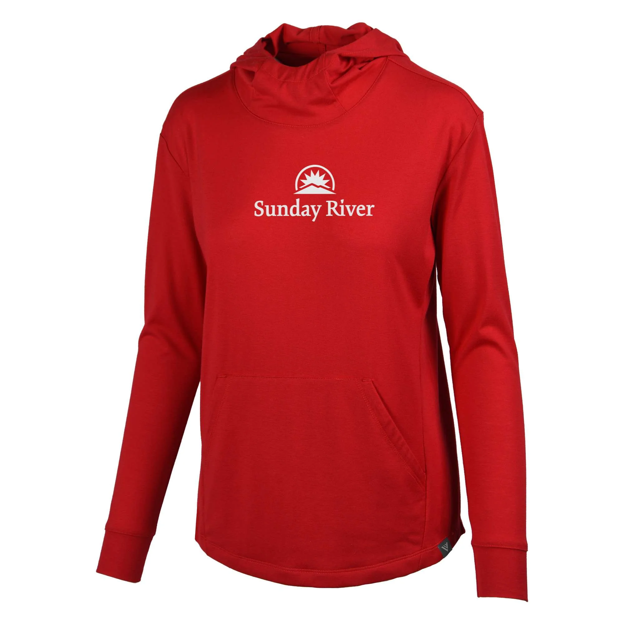 Sunday River Women's Lightweight Tech Hoody White Chest Logo - Image 6