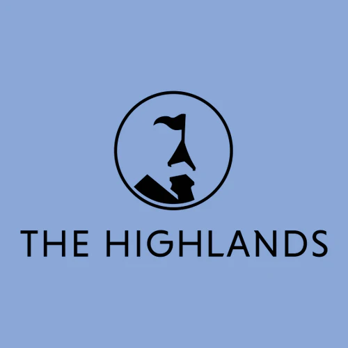 The Highlands Adult Hoodie Black Chest Logo Carolina Blue - Image 2