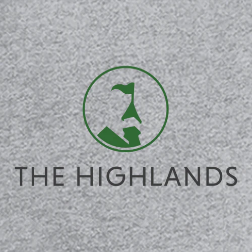 The Highlands Adult T-Shirt Full Color Chest Logo Heather Grey - Image 2