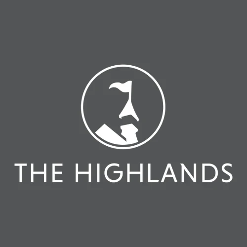 The Highlands Adult Crewneck White Chest Logo Asphalt - Image 2