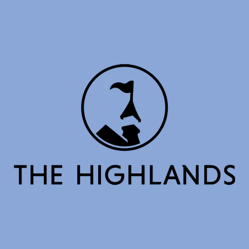 The Highlands Adult Crewneck Black Chest and Back Logo Carolina Blue - Image 3