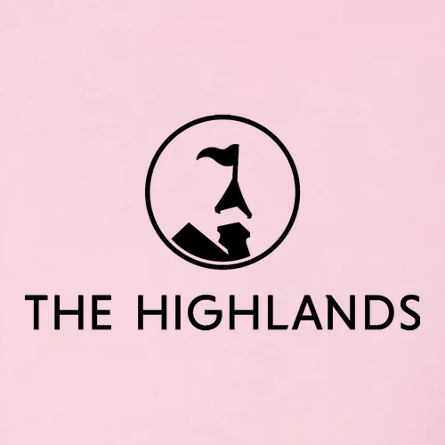 The Highlands Adult Long Sleeve Black Chest and Back Logo Pink - Image 3
