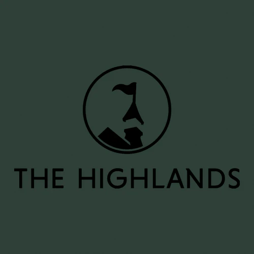 The Highlands Adult T-Shirt Black Chest and Back Logo Forest - Image 5
