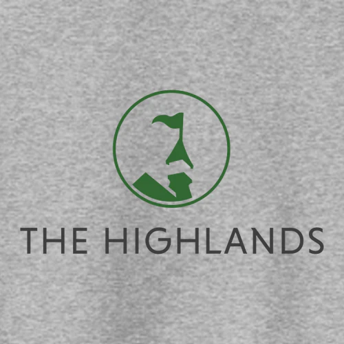 The Highlands Adult Crewneck Full Color Chest and Back Logo Athletic Heather - Image 5
