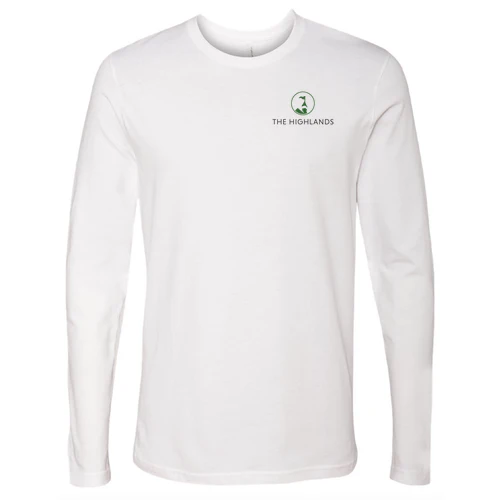 The Highlands Adult Long Sleeve Full Color Chest and Back Logo White - Image 2