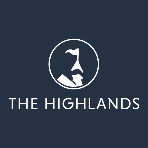 The Highlands Adult Crewneck White Chest and Back Logo Navy - Image 5