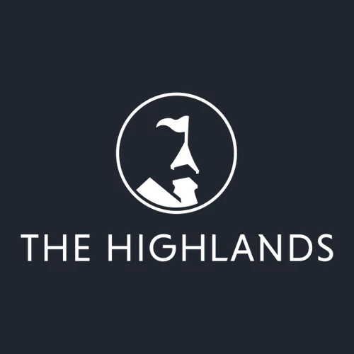 The Highlands Adult Long Sleeve White Chest and Back Logo Navy - Image 5