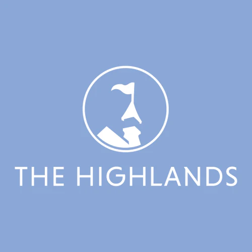 The Highlands Adult Hoodie White Chest and Back Logo Carolina Blue - Image 3