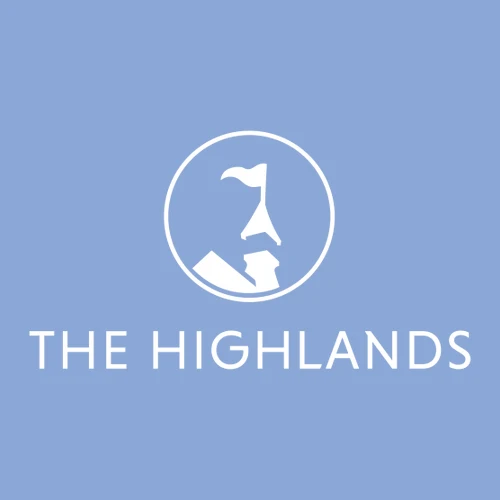 The Highlands Adult Hoodie White Chest and Back Logo Carolina Blue - Image 5