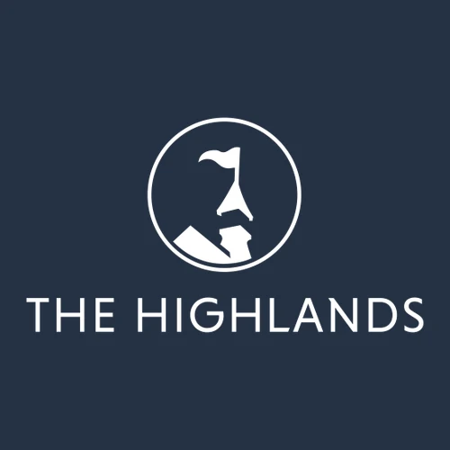 The Highlands Adult Hoodie White Chest and Back Logo Navy - Image 5