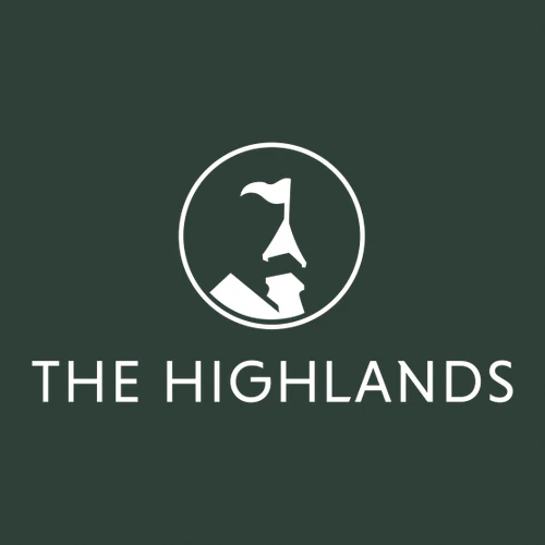 The Highlands Adult T-Shirt White Chest and Back Logo Forest - Image 5
