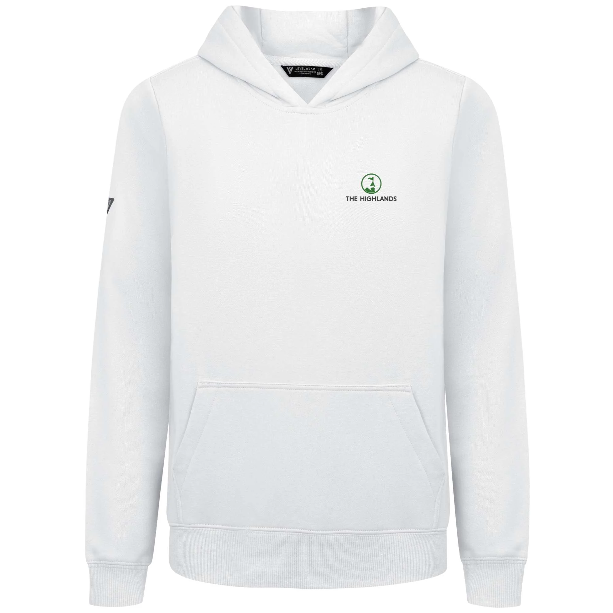 The Highlands Kid's Hoody Green Small Chest Logo
