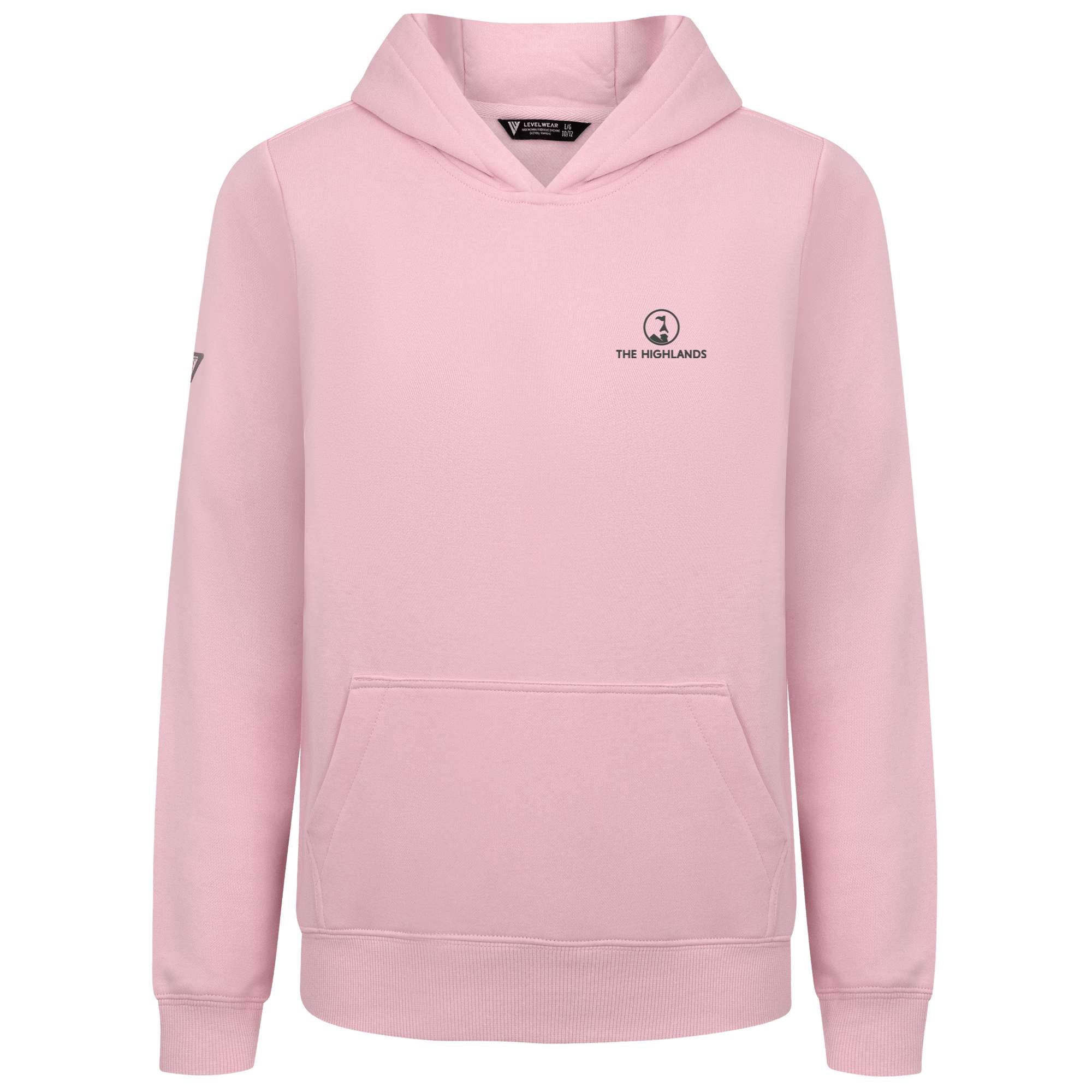 The Highlands Kid's Hoody Grey Small Chest Logo - Image 2