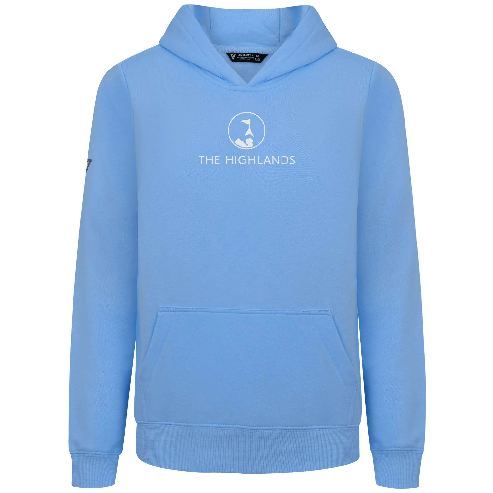 The Highlands Kid's Hoody White Chest Logo - Image 2