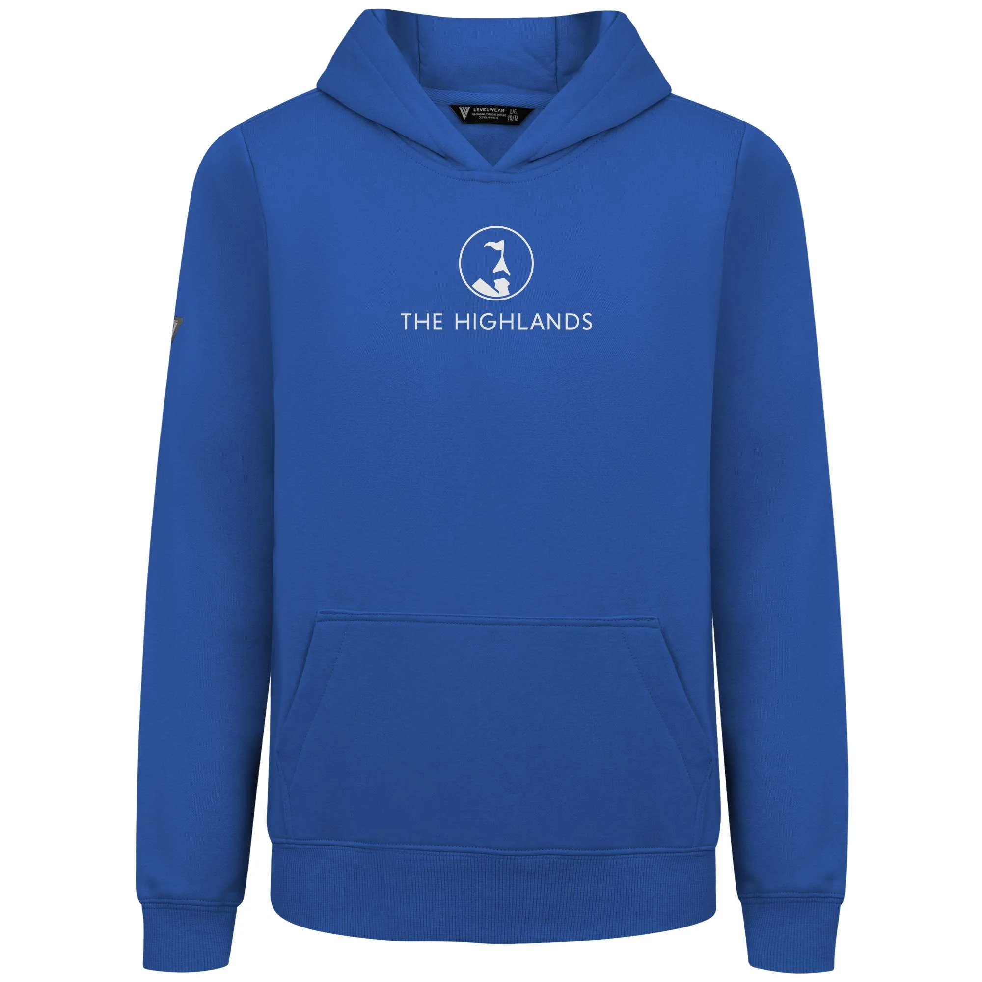 The Highlands Kid's Hoody White Chest Logo - Image 4