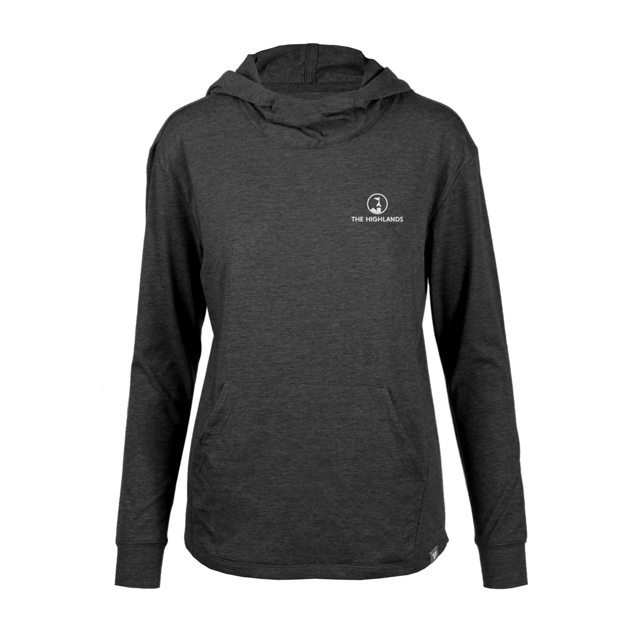 The Highlands Women's Lightweight Tech Hoody White Small Chest Logo - Image 3