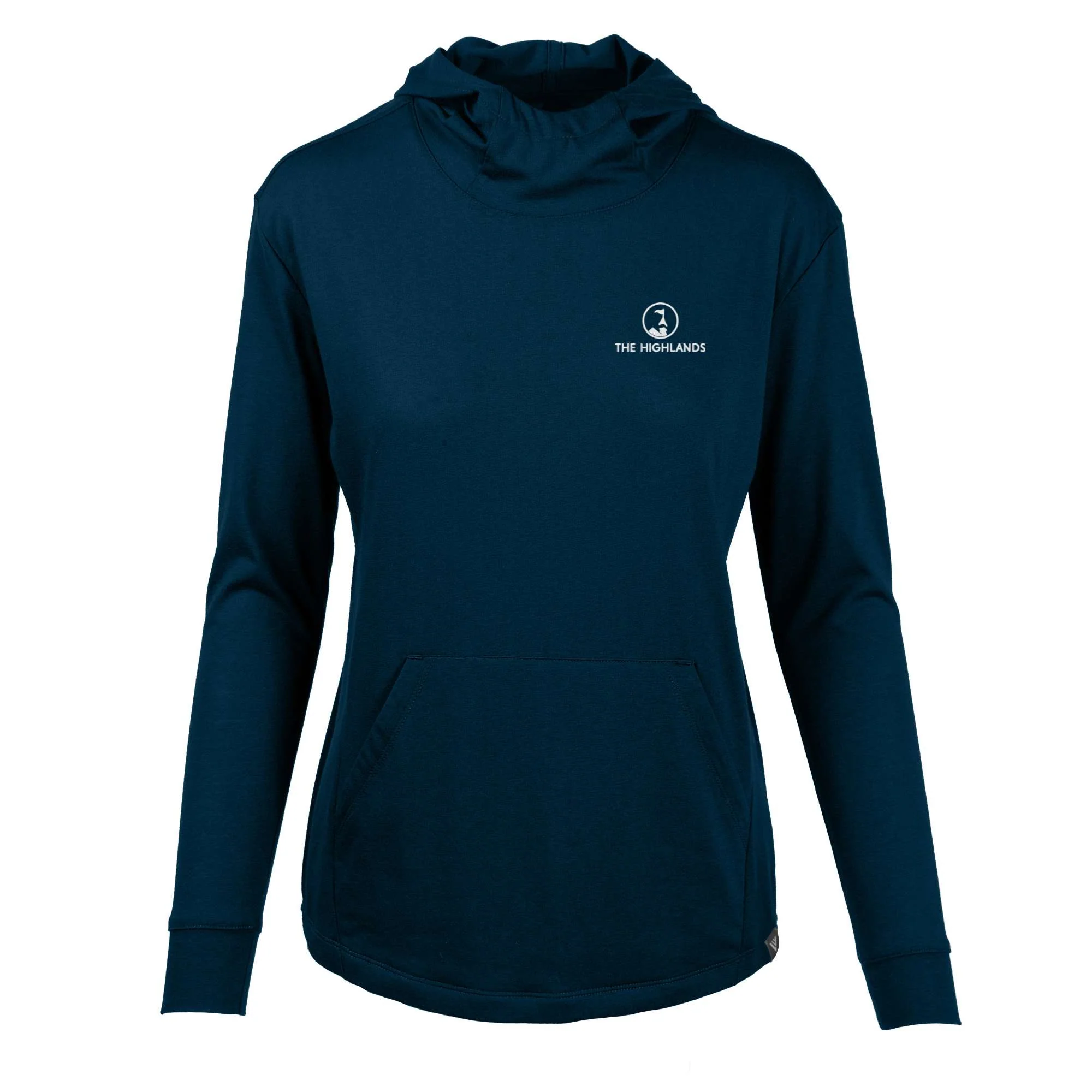 The Highlands Women's Lightweight Tech Hoody White Small Chest Logo - Image 5