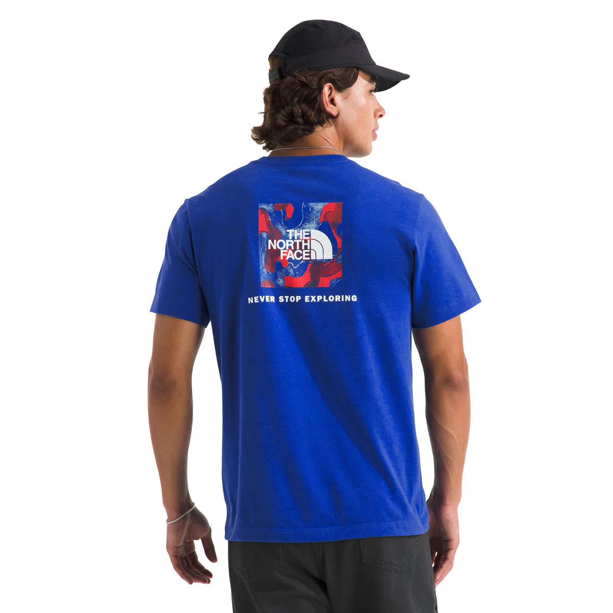 The North Face Men's Red, White, & Blue Regular Short-Sleeve Tee - Image 3