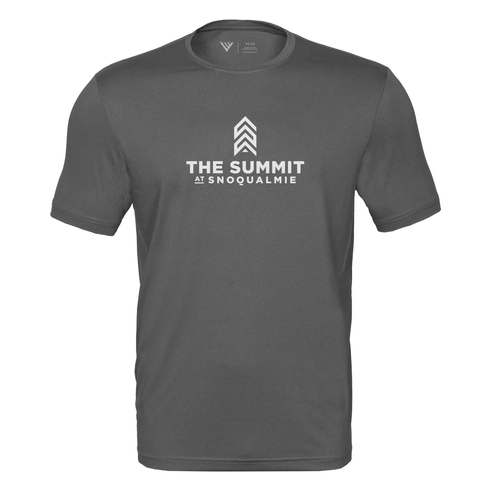 The Summit at Snoqualmie Tech T-Shirt White Chest Logo