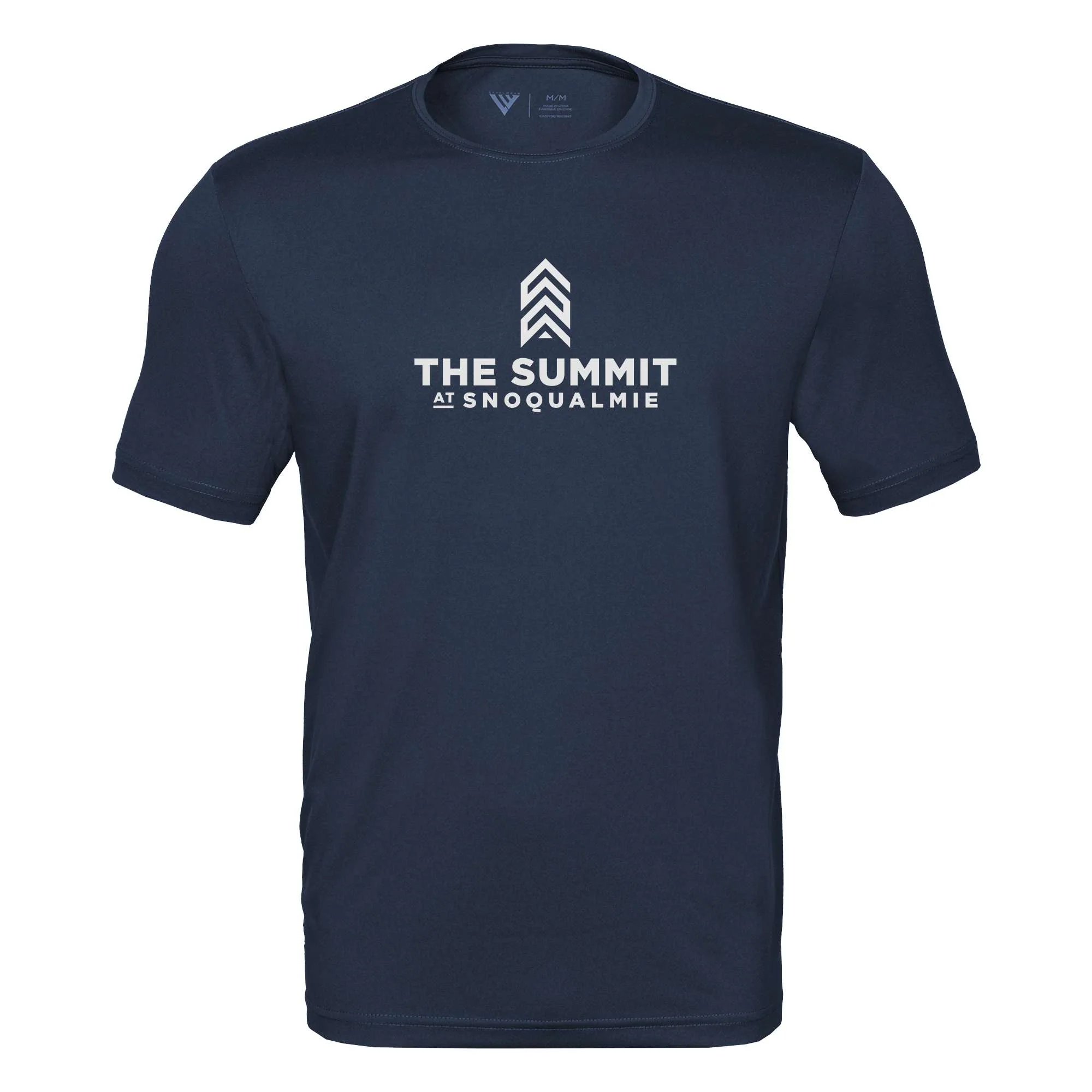 The Summit at Snoqualmie Tech T-Shirt White Chest Logo - Image 4