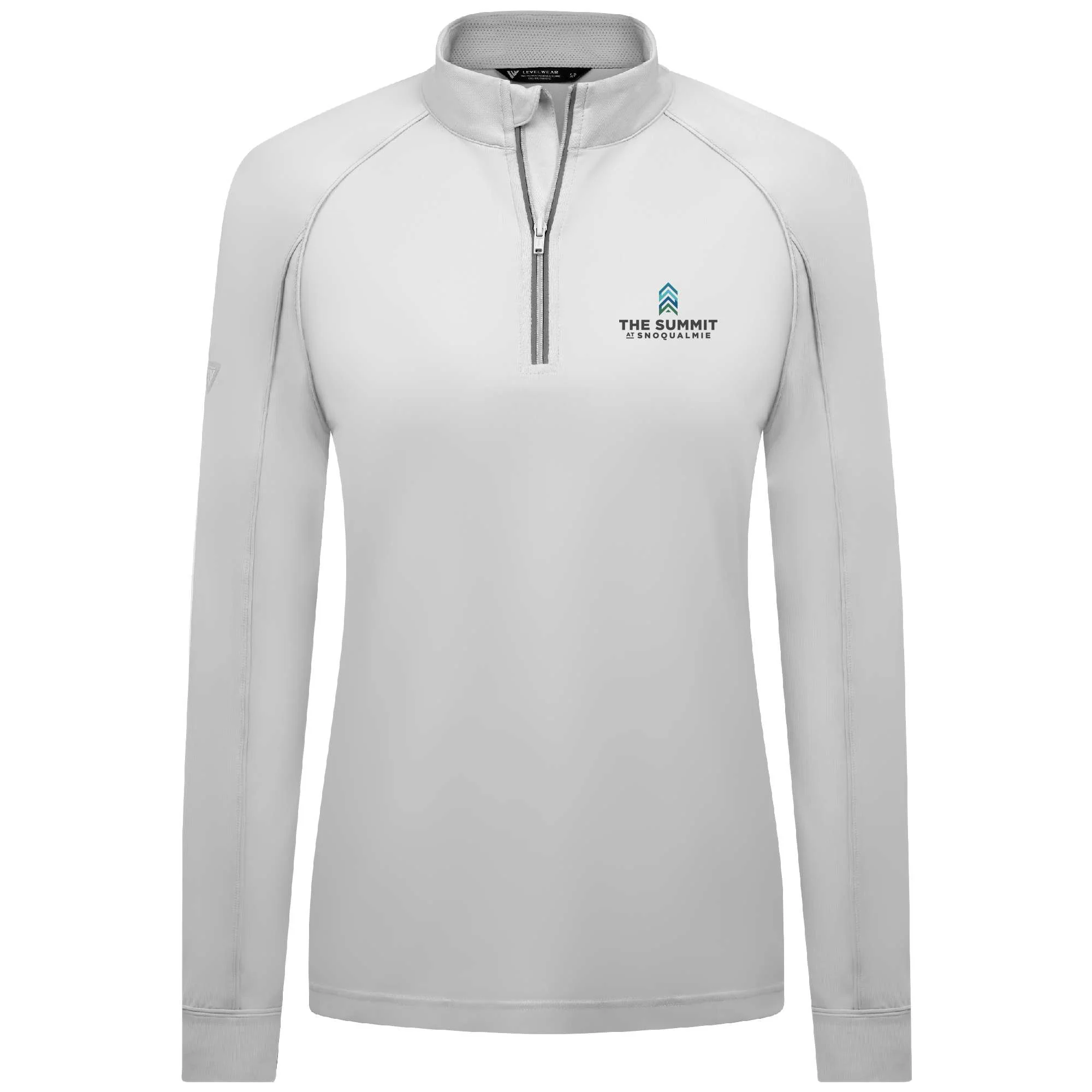 The Summit at Snoqualmie Women's Lightweight 1/4 Zip Full Color Small Chest Logo