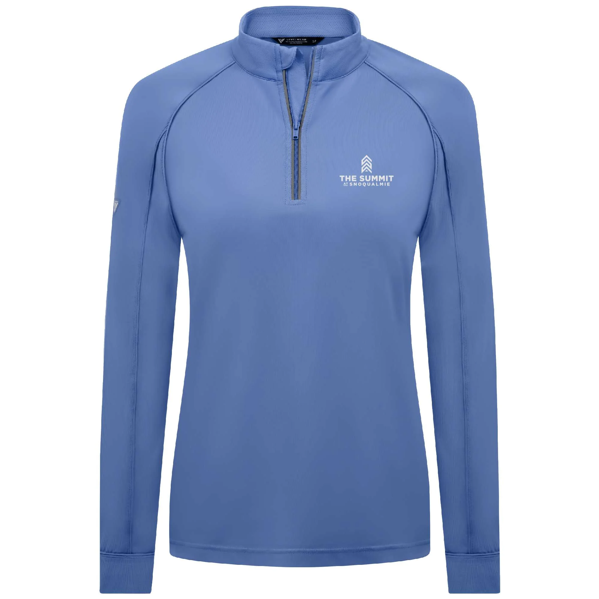 The Summit at Snoqualmie Women's Lightweight 1/4 Zip White Small Chest Logo