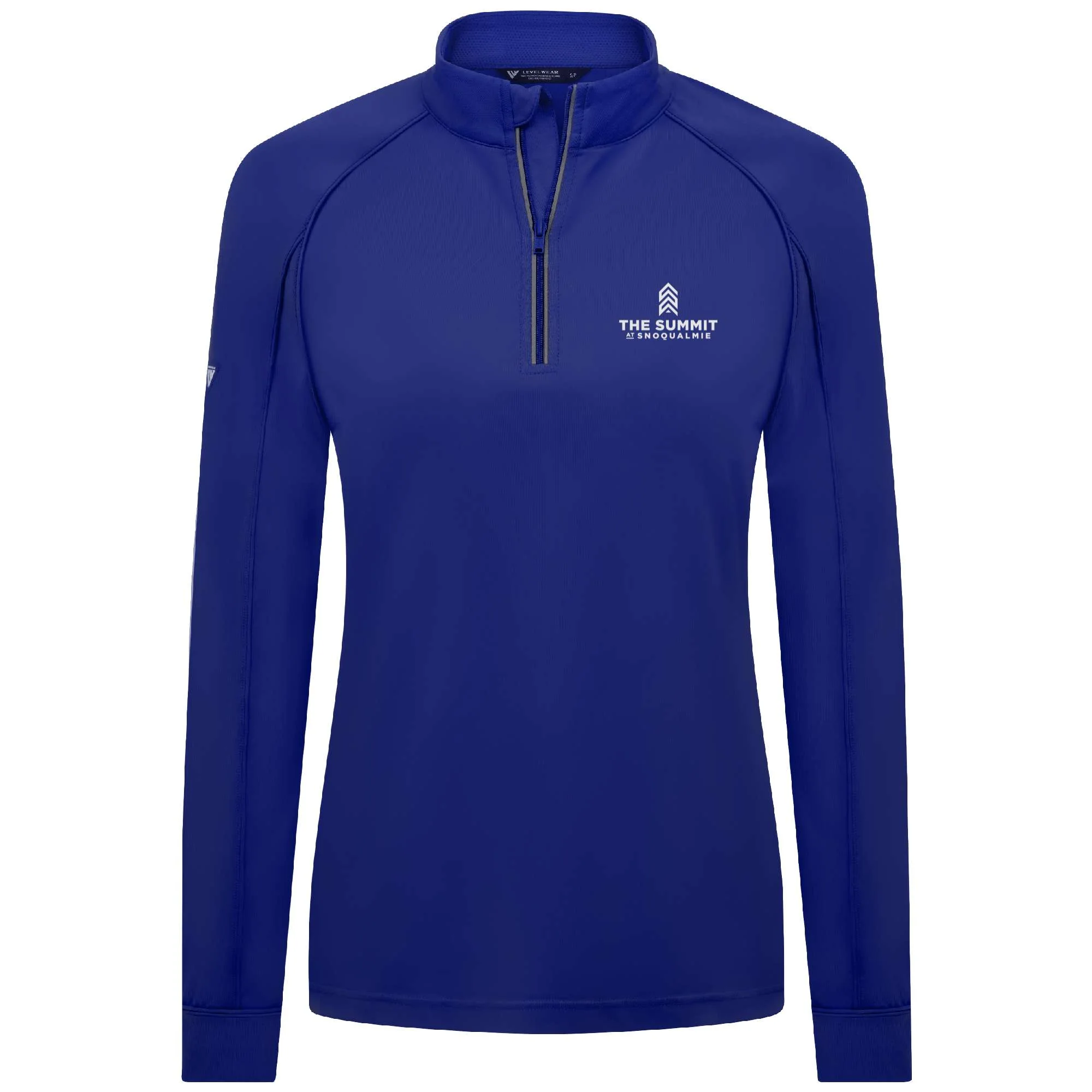 The Summit at Snoqualmie Women's Lightweight 1/4 Zip White Small Chest Logo - Image 8