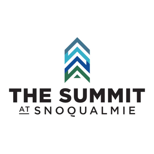 The Summit at Snoqualmie Adult Crewneck Full Color Chest Logo White - Image 2