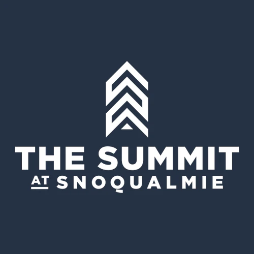 The Summit at Snoqualmie Adult Hoodie White Chest Logo Navy - Image 2