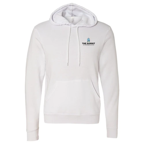 The Summit at Snoqualmie Adult Hoodie Full Color Chest and Back Logo White - Image 2