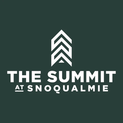 The Summit at Snoqualmie Adult Crewneck White Chest and Back Logo Forest - Image 3