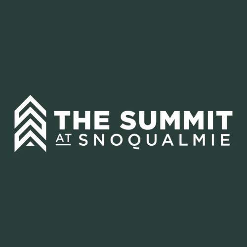 The Summit at Snoqualmie Adult Crewneck White Chest and Back Logo Forest - Image 5
