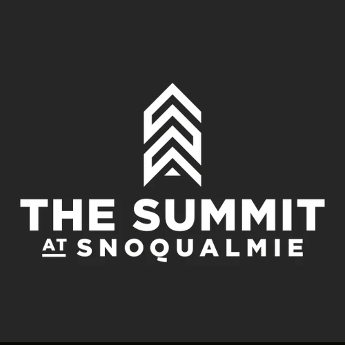 The Summit at Snoqualmie Adult Long Sleeve White Chest and Back Logo Black - Image 3