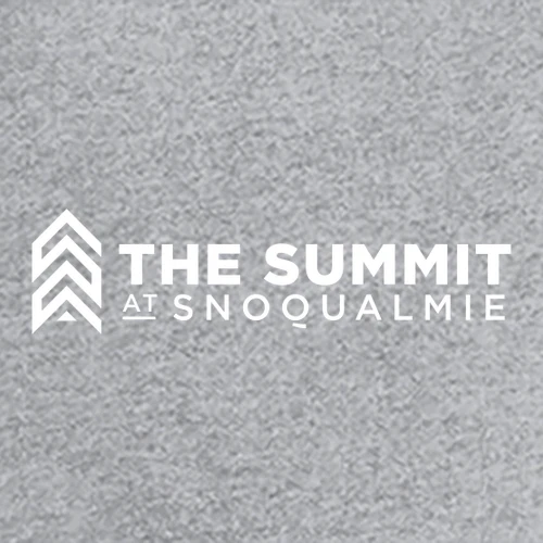 The Summit at Snoqualmie Adult Long Sleeve White Chest and Back Logo Heather Grey - Image 5