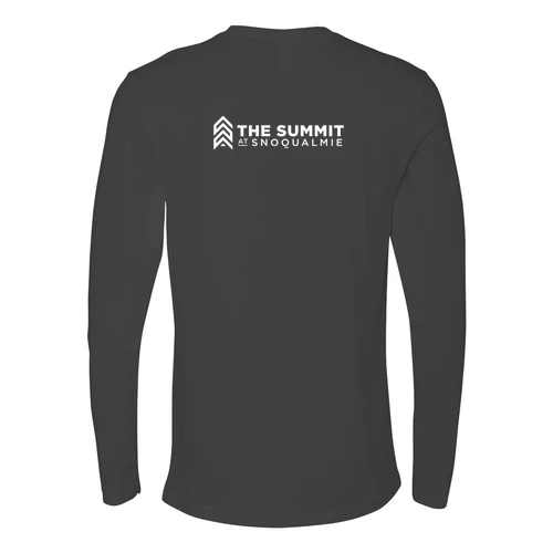The Summit at Snoqualmie Adult Long Sleeve White Chest and Back Logo Heavy Metal - Image 4