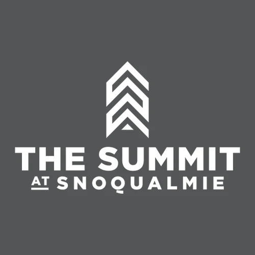 The Summit at Snoqualmie Adult Hoodie White Chest and Back Logo Asphalt - Image 3