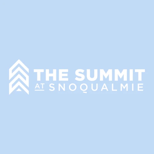 The Summit at Snoqualmie Adult T-Shirt White Chest and Back Logo Light Blue - Image 5