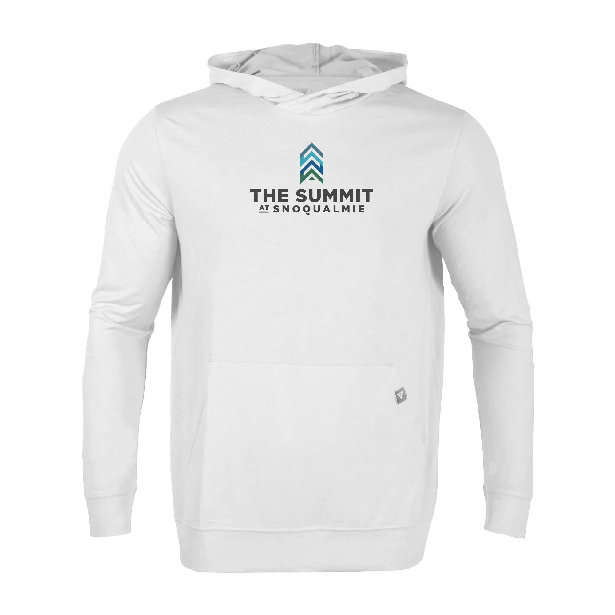 The Summit at Snoqualmie Men's Lightweight Tech Hoody Full Color Chest Logo