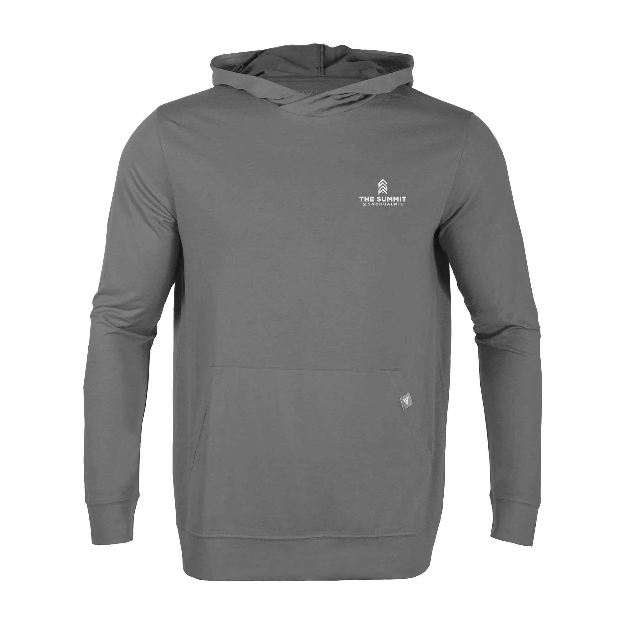 The Summit at Snoqualmie Men's Lightweight Tech Hoody White Small Chest Logo - Image 2