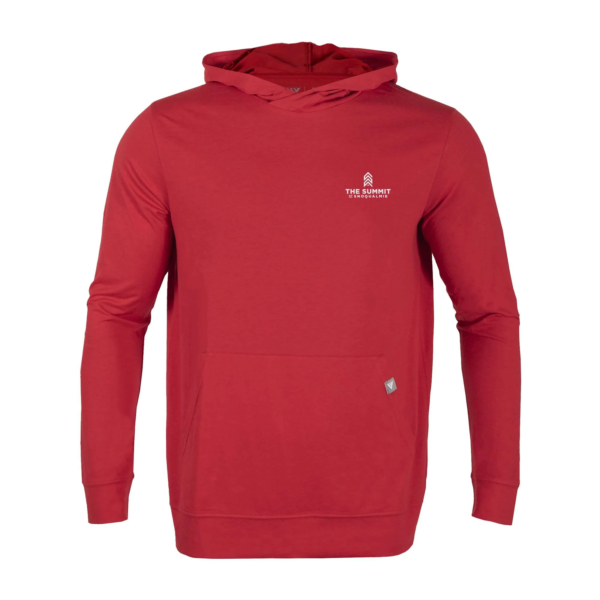 The Summit at Snoqualmie Men's Lightweight Tech Hoody White Small Chest Logo - Image 3