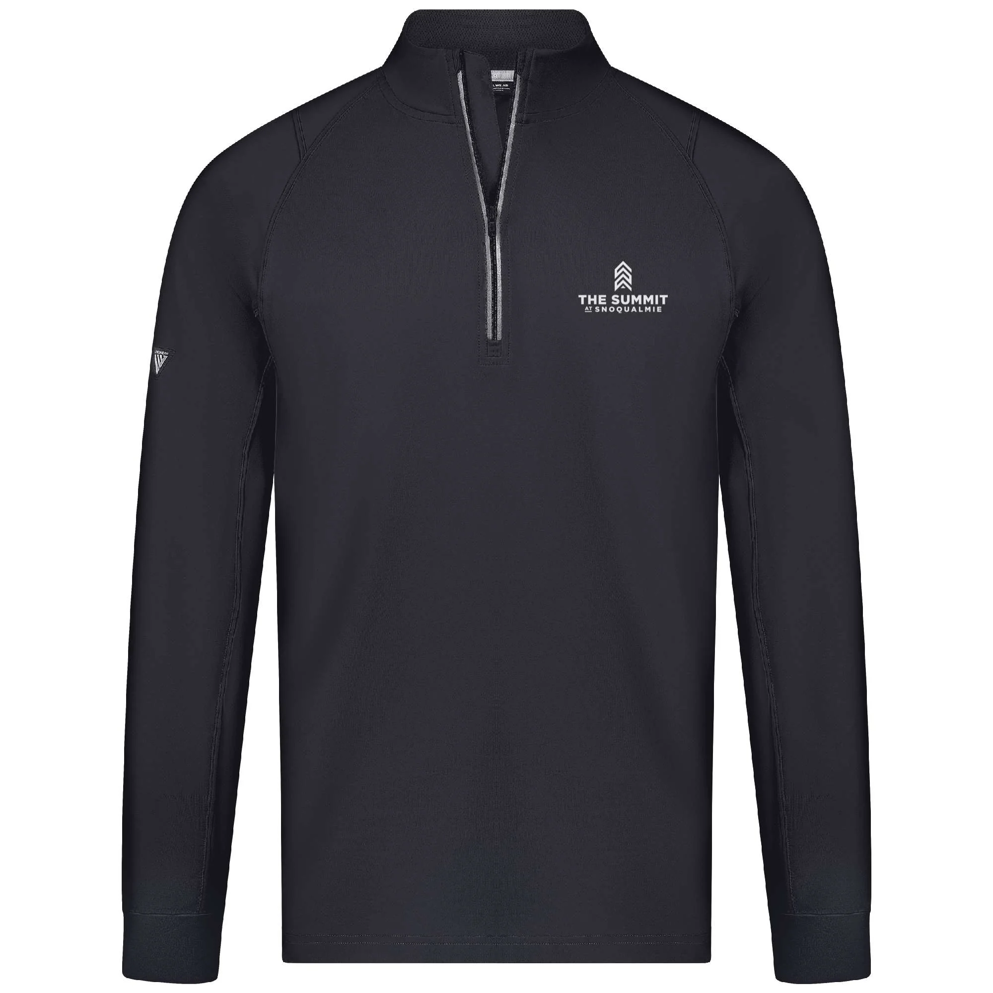 The Summit at Snoqualmie Men's Lightweight 1/4 Zip White Small Chest Logo