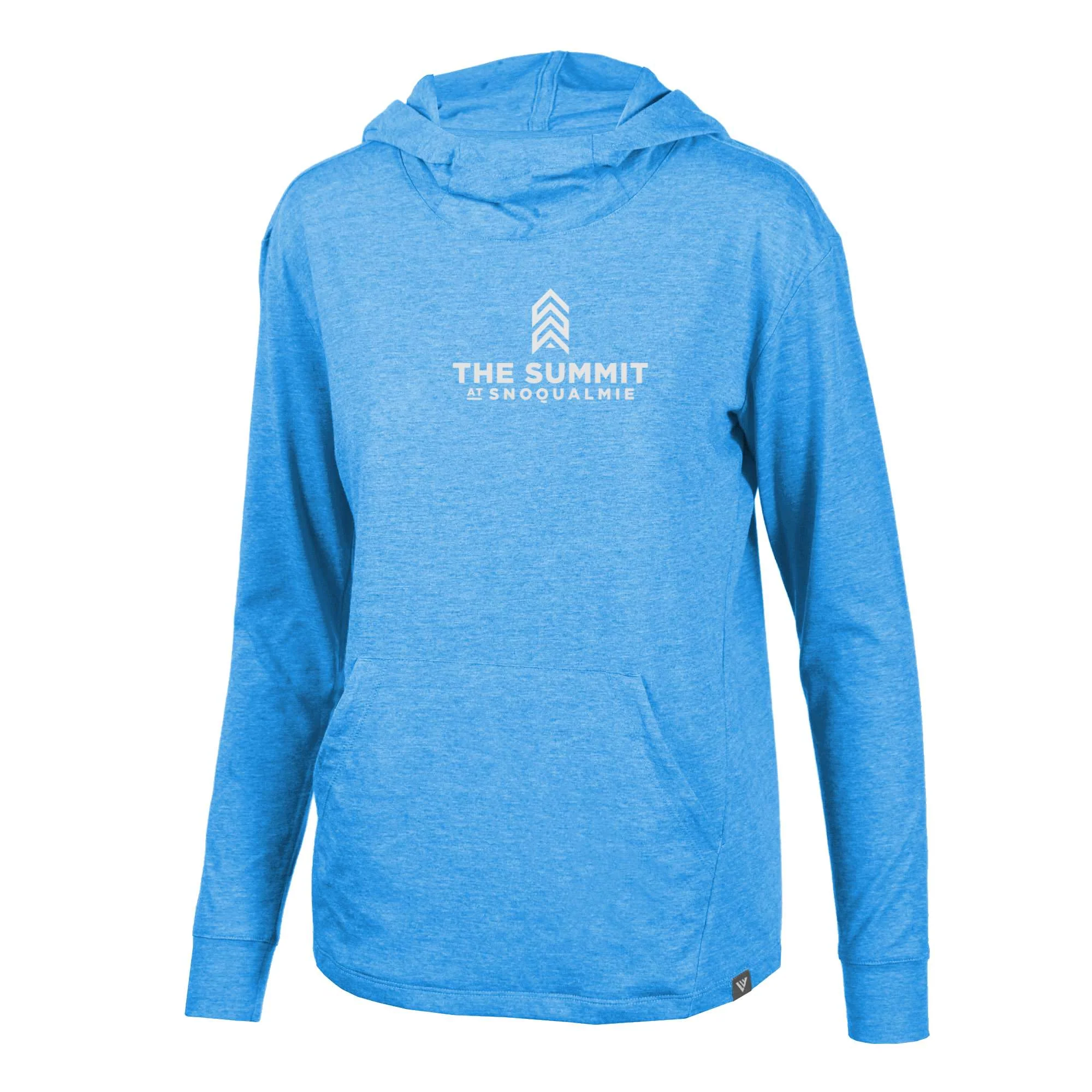 The Summit at Snoqualmie Women's Lightweight Tech Hoody White Chest Logo - Image 4