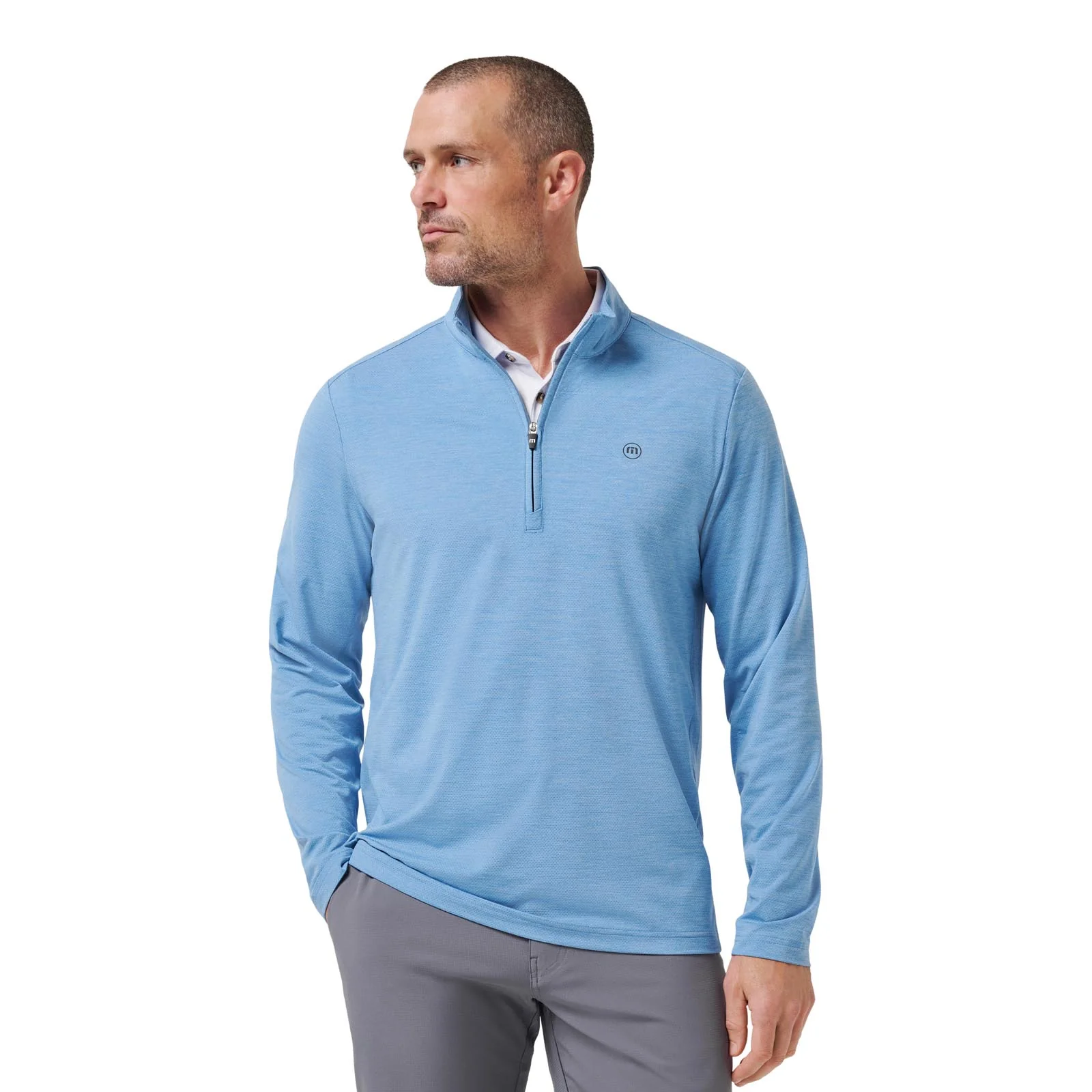 TravisMathew Men's Heater Pro Quarter Zip - Image 3