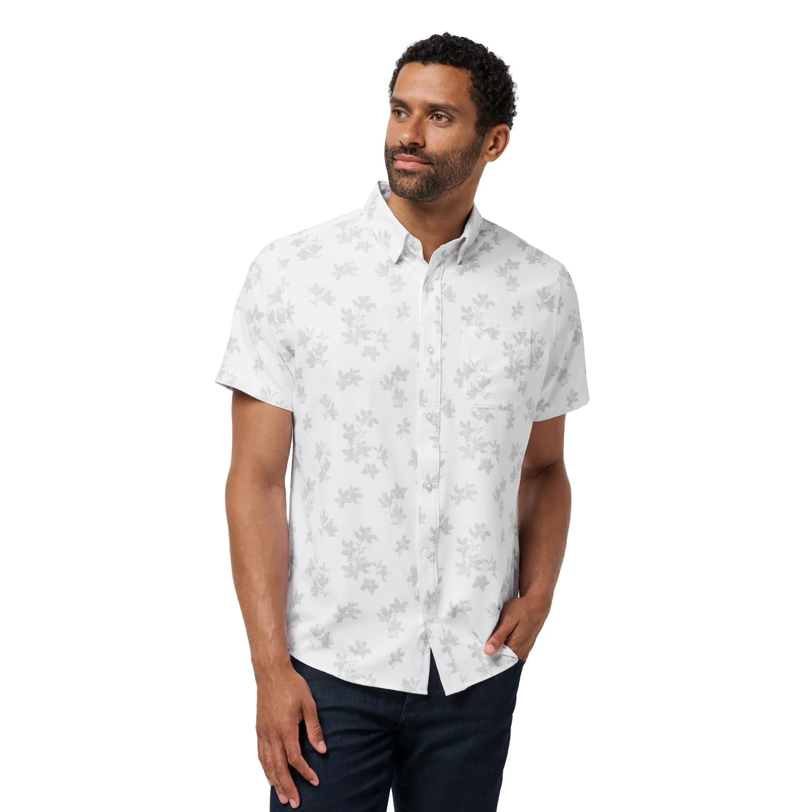 TravisMathew Men's Mist On the Lake Button-Up - Image 3