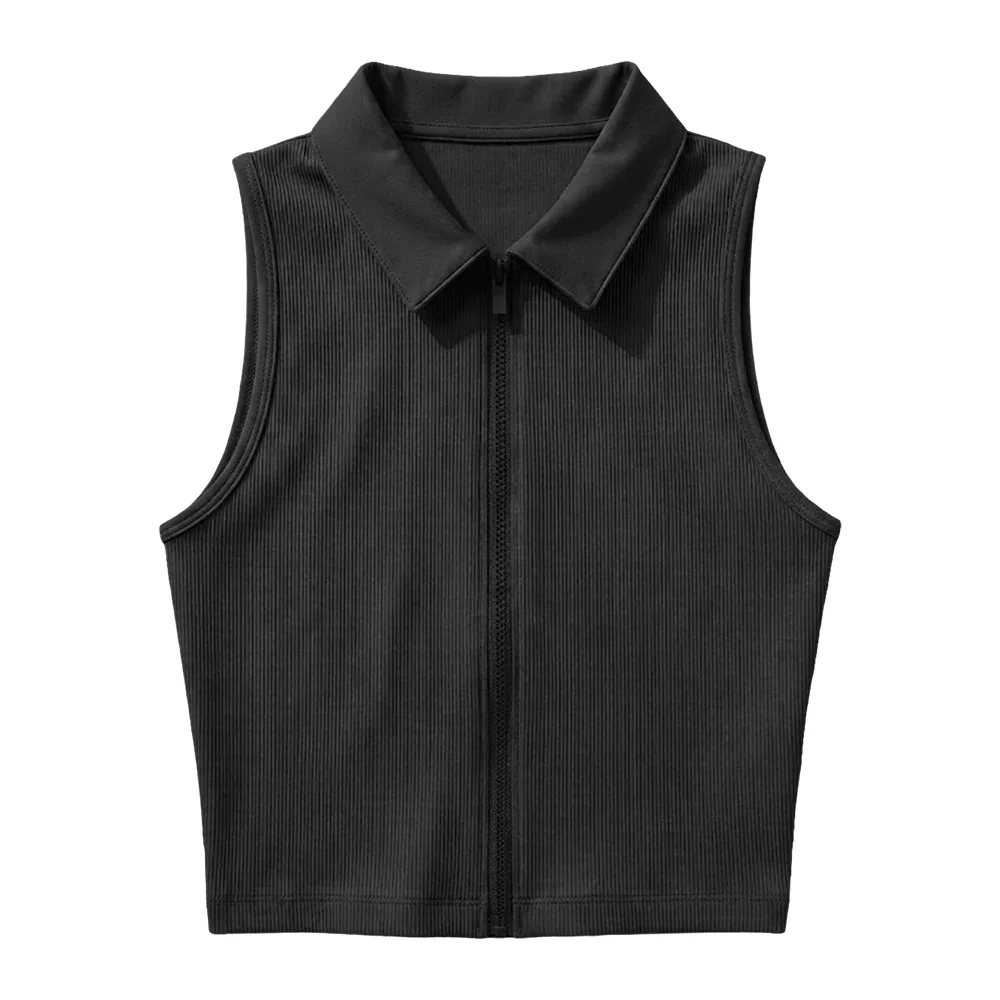 TravisMathew Women's MoveKnit Rib Sleeveless Zip Polo Shirt - Image 4